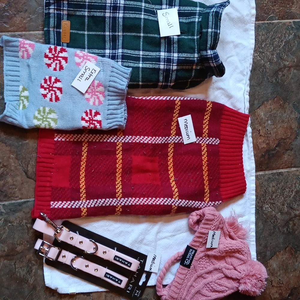Dog clothes & collar/leash set